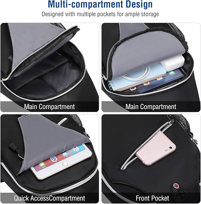 MOSISO Sling Backpack, Multipurpose Crossbody Shoulder Bag Travel Hiking Daypack