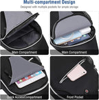 MOSISO Sling Backpack, Multipurpose Crossbody Shoulder Bag Travel Hiking Daypack