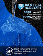 TACVASEN Men's Rain Jacket Lightweight Windbreaker with Hooded Water Resistant Outdoor Raincoat for Hiking Travel Camping