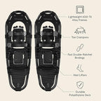 Retrospec Drifter Snowshoe for Men & Women - Aluminum Frames & a Double-Rachet Binding System - Lightweight All Terrain Snow Shoes