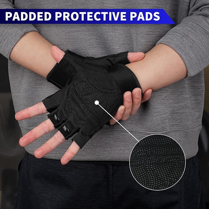 FIORETTO Fingerless Gloves for Airsoft Shooting Half Finger Hunting Hiking Cycling Driving Motorcycle Climbing Work Gloves M210603