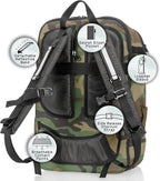 Xtreme Sight Line ~Versa Backpack ~ Removable Faraday Sleeve fits up to a 16" Laptop ~ Heavy-Duty, Lightweight, Foam Padded & Multiple Large Compartments ~ 1000D Nylon/Spacer Mesh ~ Woodland Camo