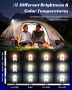 Telescopic Camping Light, 6800mAh Camping Lantern with Remote, Rechargeable Camping Lights with Power Bank, Emergency Solar Lights Portable for Camp, Waterproof Hiking Lantern for Outdoor