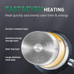 Kitchen Academy Pots and Pans Set Non Stick - 12 Piece Induction Kitchen Cookware Sets, Blue Granite Nonstick Cooking Pans Set