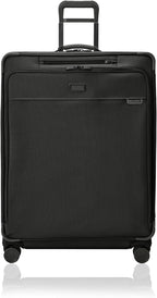 Briggs & Riley 31" Extra Large Expandable Spinner - Checked Luggage for Travel, Suitcases with Wheels, Softside Rolling Bag for Men & Women, Self-Repairing Zipper - Baseline Collection, Black