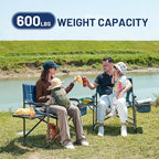 TIMBER RIDGE XXL Oversized Directors Chair 600lbs - Heavy Duty Camping Chair with Cooler Bag & Table, Portable Folding Chair with Wide Seat for Tailgating, Patio, Outdoor - Blue