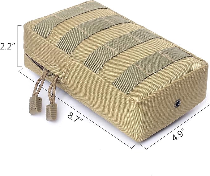 Tacticool 2 Pack Molle Pouches - Tactical Compact Water-Resistant EDC Pouch