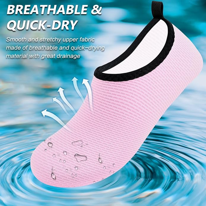 Deevike Water Shoes for Women Men Barefoot Quick-Dry Aqua Socks Slip-on for Beach Swim Surf Yoga Exercise