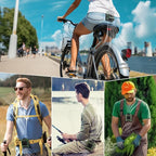 10000mAh Portable Waist Clip Fan, 40H Cooling Personal Wearable Fan, 5 Speeds 16000RPM Strong Belt Fan, Rechargeable Hands-free Neck Fan With Flashlight for Outdoor Jobsite Camping Traveling