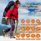 Portable Power Station, 299Wh LiFePO4 Backup Battery 300W Pure Sine Wave AC (600W Peak) Car Outlets PD 60W QC3.0 Solar Generator Power Bank for Camping, Emergency, CPAP