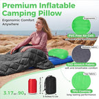 ATEPA Inflatable Camping Pillow, Ultralight Waterproof Travel Pillow with Ergonomic Support & Leak-Proof Air Valve, Compact Portable Pillow for Hiking Backpacking Tent Airplane Beach, Light Green