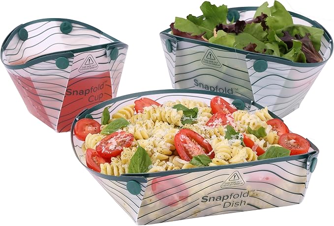 Coghlan's Snapfold™ Solo Pack 3-Piece Collapsible Tableware Set – Lightweight 4 oz, Leakproof, Compact Camping Gear for Backpacking, Hiking, and Outdoors, Includes Foldable Cup, Bowl, and Dish