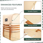 Himal Outdoors Spare Tire Trash Bag, Spare Tire Storage Bag,SUV Trunk Organizer for Outdoor Off-Road Recovery Gear,Beige