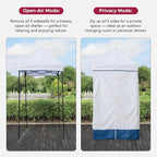Sunjoy 4 x 4 Pop-Up Canopy Tent, Portable Instant Privacy Changing Tent, Toilet Stall with Sidewalls, Light Weight Sun Shelter with Carry Bag, for Camping and Beach, Navy