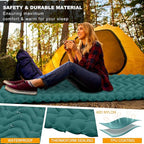 MEETPEAK Camping Sleeping Mat, Inflatable Sleeping Pad Foot Press Lightweight Camping Pad for Backpacking Hiking Traveling, Durable Waterproof Air Mattress Compact Camp Pad Thickness 4 Inch