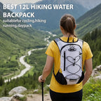 Lightweight Hydration Backpack, Running Backpack with 2L Water Bladder, Hydro Water Daypack for Cycling Hiking Rave for Men Women