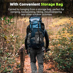 Hammock Underquilt for Camping Hammock - Black - Full Length Camping Quilt for Lightweight Soft Warm 3-4 Seasons 41-68°F, for Hiking Backpacking Traveling Beach (Hold Up to 500lbs)