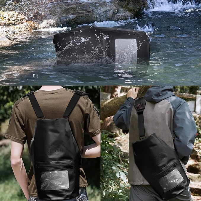 JXE JXO 15L Waterproof Faraday Dry Bag for Electronic Device Security | Military-Grade EMP & RFID Signal Blocking, Anti-Tracking & Hacking Protection, Data Privacy Shield for Mobile Devices