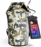 Earth Pak Waterproof Dry Bag - Roll Top Waterproof Backpack Sack Keeps Gear Dry for Kayak with Waterproof Phone Case
