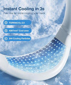 TORRAS COOLiFY Air Neck Fan Air Conditioner, 3D Airflow, Light Portable Fan Rechargeable, Personal Cooling Fan Travel Essentials, Work, Travel, Camping, White
