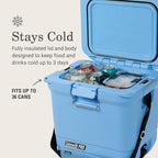 Coleman Pro Heavy-Duty 25qt Ultra-Light Premium Hard Cooler, Extra-Thick Insulation Keeps Ice up to 3 Days, 36-Can Capacity