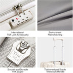 Hanke Luggage Sets 2 piece Carry On Luggage with Wheels PC Hard Shell Suitcases Lightweight Checked Travel Luggage Large Travel Suitcase Woman Men 20/29 Inch(Ivory White)