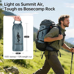 FREE SOLDIER Camping Tarp Waterproof Portable Multifunctional Outdoor Traveling Awning Backpacking Shelter Rain Tarp (Blue Gray 10×10.5ft)