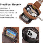 CLUCI Crossbody Bags for Women Men,Leather Sling Bag Cross Body Backpack for Woman Gifts for Women Birthday Unique