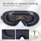 ringchan Complete Blackout 3D Sleep Mask – Contoured & Zero-Pressure Eye Cover for Sleep, Travel & Office Nap – Soft, Hair-Friendly Adjustable Strap – Slate Gray