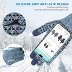 Achiou Winter Gloves, Glove for Men Women, Upgraded Touch Screen Texting Warm Running with Thermal Soft Knit Lining