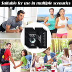 Treela 300 Pcs Bulk Deodorant Large Body Wipes Individually Wrapped Wet Wipes Travel Size for Adults Shower for Homeless Supplies Hygiene Personal Cleansing for Hiking Gym(7.09" X 9.84",Black)