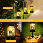 kyoryuger Shih Tzu Gifts for Women/Men Shih Tzu Solar Lanterns Dog Mom Birthday Dog Lovers Lantern Pet Loss Pet Memorial Lights Solar Garden Decoration for Yard, Patio,Backyard,Porch Torches Light