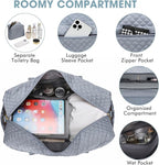 Large Women Travel Duffle Bag, Weekender Bags for Women with Shoe Compartment, Carry on Overnight Bag with Toiletry Bag, Gym Duffel Bag with Wet Pocket, Hospital Bags for Labor and Delivery 3 PCS Set