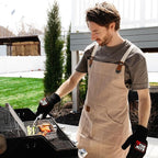 BLAZIN' GRILL Baskets for Outdoor Grill | 2 Grilling Baskets with Detachable Handle | Barbecue Grill Set with BBQ Gloves | Portable Camping Net Rack Perfect for Vegetables, Seafood & Meat