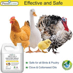 Premo Guard Poultry Spray - 128 oz - Kill Scaly Leg, Mites, Fleas, Lice, & Other Pest on Chickens and in Coops - Natural Plant Based Oils for Control, & Prevention - Family Safe with No Egg Withdrawl