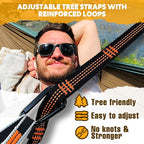 NATUREFUN Ultra-Light Travel Camping Hammock | 300kg Load Capacity,Breathable,Quick-Drying | 2 x Premium Carabiners,2 x Nylon Slings Included | Outdoor Indoor Garden