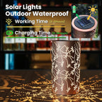 Solar Lanterns Outdoor Waterproof Solar Lights Outdoor Lantern Hanging Lantern Decorative Dragonfly Garden Lanterns for Patio, Yard, Lawn, Tabletop, Landscape Decor Auto On/Off - Warm Light