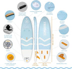 Inflatable Paddle Board for Adults with Accessories Included, Oar, Fins, Pump. Stand Up Paddleboard Great Stability and Resistance. 10’ x 33" x 5.9", Maximum Load 286 lb