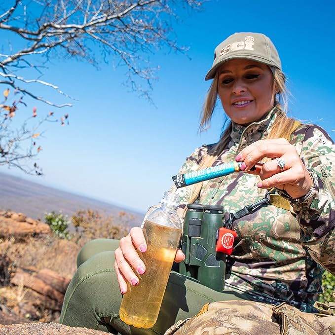 Wilderness Athlete - Hydrate & Recover | Liquid Hydration Packets Electrolyte Drink Mix - Recover Faster with Bcaas - 30 Single Serving Hydrate Packets (Blue Raspberry)