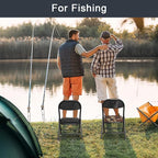 Mini Padded Folding Chairs, Garage Stool, Portable Camping Chair with Cushion, Lightweight Lawn Chair, for Outdoor Sports Events, Patio, Fishing, Hiking, Hunting, Picnic, Beach (Black 2 Pack)