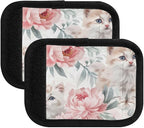 Qilmy Cute Mischievous Cat Luggage Handle Wrap 2Pack Luggage Identifiers Tag Comfort Handle Grips Cover for Stroller Suitcase Bag Airplane Travel Accessories2210