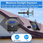 6W Ring Solar Charger for Video Doorbell 3/4, Adjustable Solar Panel Mount for Ring Doorbell Plus/Pro(2023), Weatherproof Continuous Power Supply for Home Security Doorbells