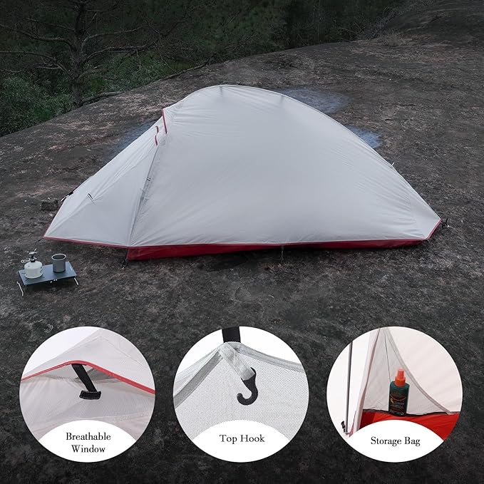 1 Person Tent Lightweight Double Layer Professional Instant Ultralight Tent for Camping