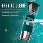 Portable Coffee Maker for Travel Camping Car, Ground Coffee Machine Single Serve with 10 oz Travel Mug for Traveling, RV, Office, Home and Dorm, 12V, Green