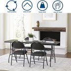 COSCO Molded Folding Banquet Table w/Handle, 6ft, Black