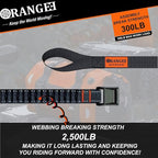 ORANGEE 4 Pack Motorcycle & Bike Luggage Straps 20" - 55" Adjustable Stretch Tie Down Strap for Motorcycle, Bike, ATV Racks