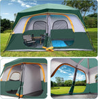 UNP 2/4/6/8 Person Tent, Portable Cabin Tent, Camping Tent 4-Person Easy Set Up, Waterproof with Top Rainfly for Outdoor Camping/Hiking