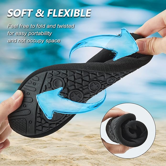 Deevike Water Shoes for Women Men Barefoot Quick-Dry Aqua Socks Slip-on for Beach Swim Surf Yoga Exercise