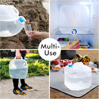 INNO STAGE 2 Pack Collapsible Water Container 2.6 Gallon with Spigot, Camping Water Storage Carrier Jug for Outdoors