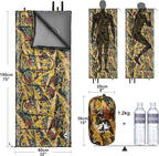 Night Cat Camping Sleeping Bag for Adults 3 Seasons Portable Lightweight Backpacking Hiking Traveling Indoor Outdoor Temperature 5-15℃ 2.6x6.3ft Switch to a Quilt or Blanket